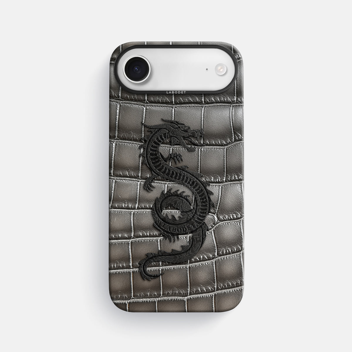 Classic Case With Carbon Dragon For iPhone 17 Air In Patina Alligator -1 | Grey-Black
