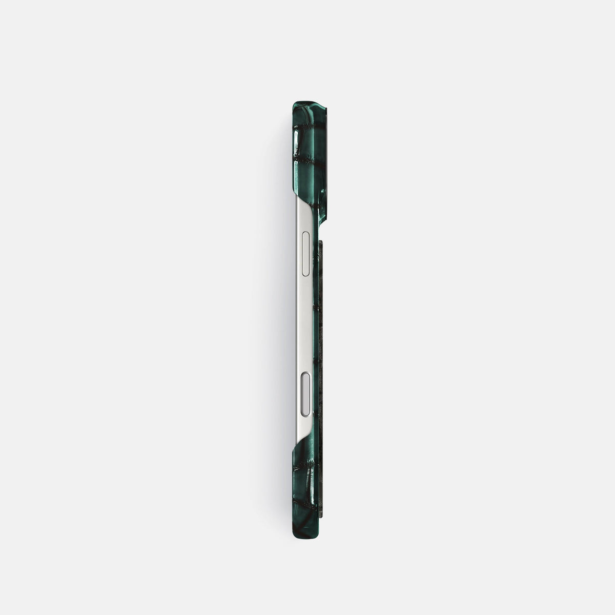 Classic Case With Carbon Dragon For iPhone 18 Pro In Patina Alligator -3 | Green-Black