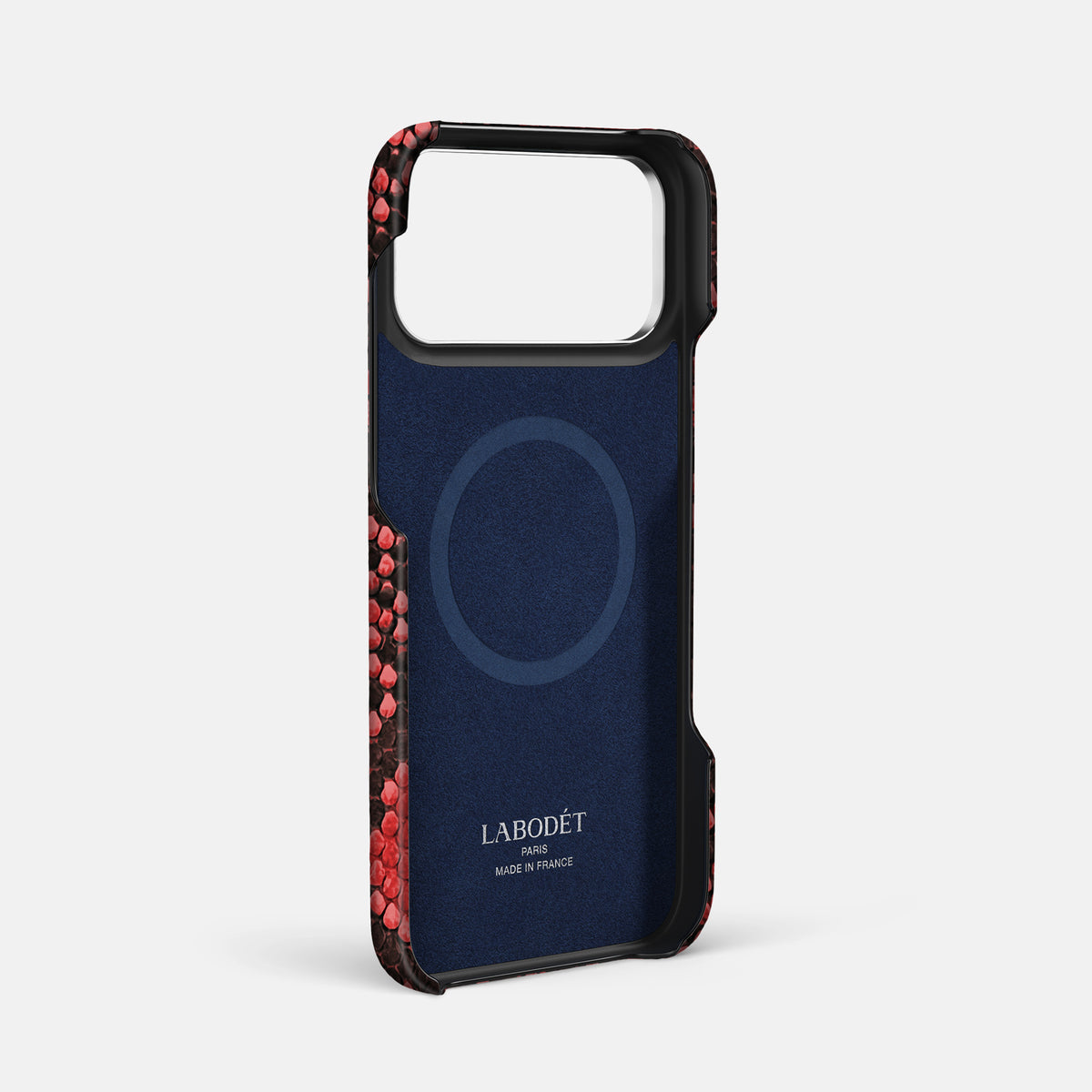 Classic Case For iPhone 17 Pro Max In Deluxe Python -4 | Red-Steel