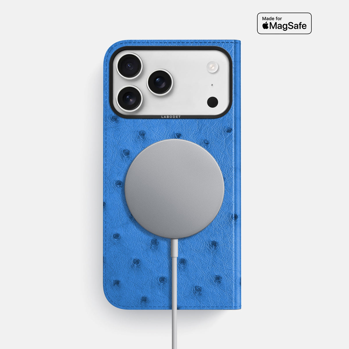 Folio Case For iPhone 18 Pro Max In Ostrich -3 | Royal-Blue-Black