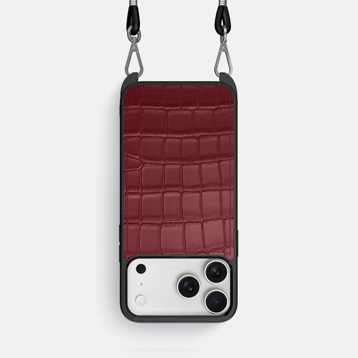 Crossbody Sport Case For iPhone 18 Pro In Alligator -1 | Burgundy