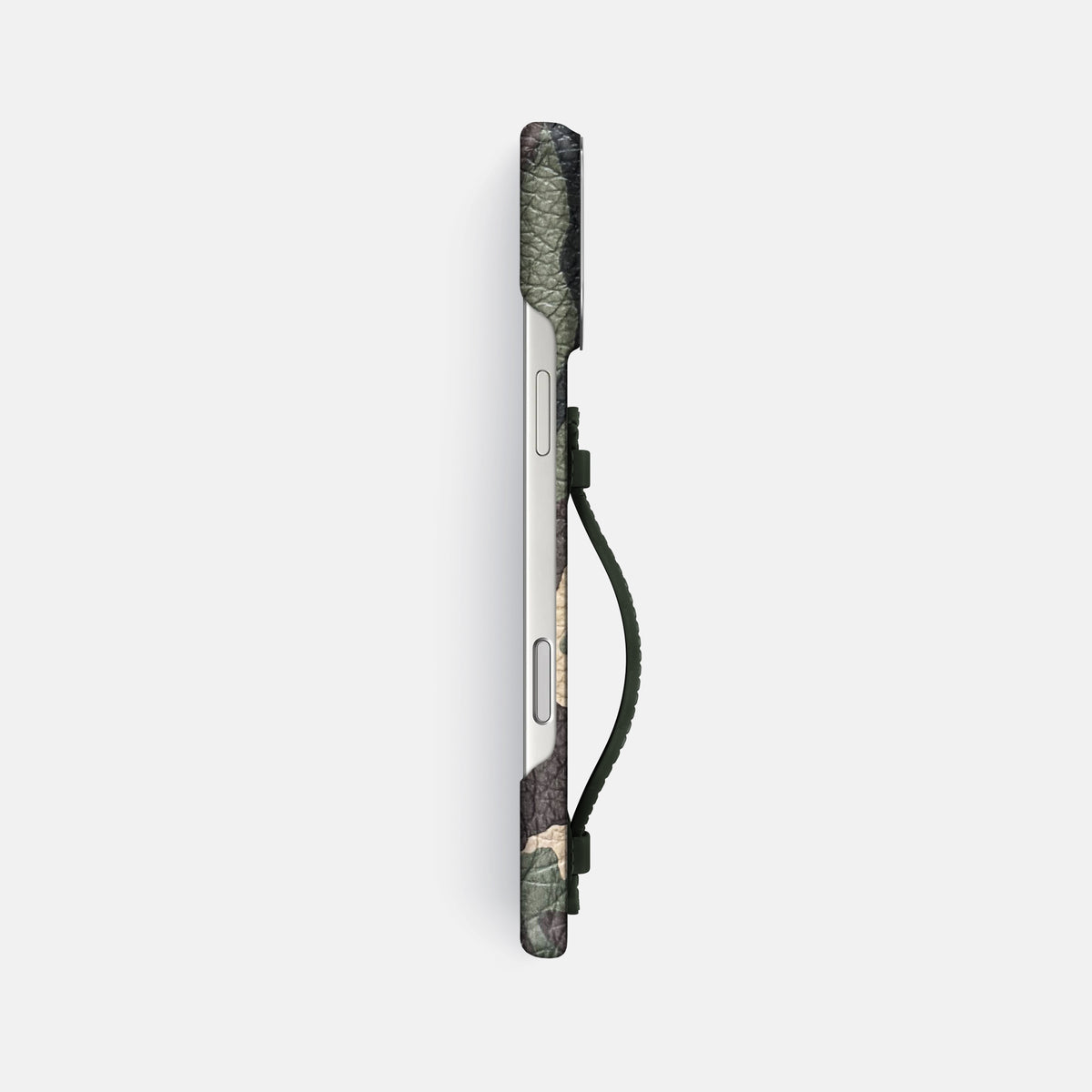 Center Handle For iPhone 17 Pro Max In Calf -2 | Camouflage-Steel