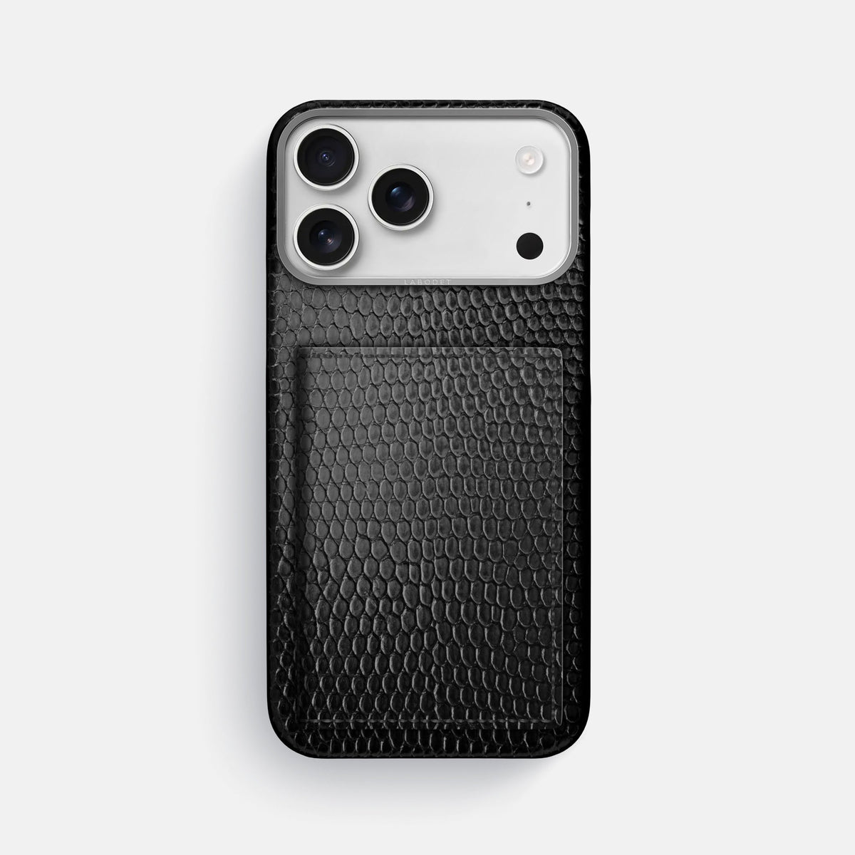 Bi-Fold Case For iPhone 18 Pro Max In Lizard -1 | Black-Steel