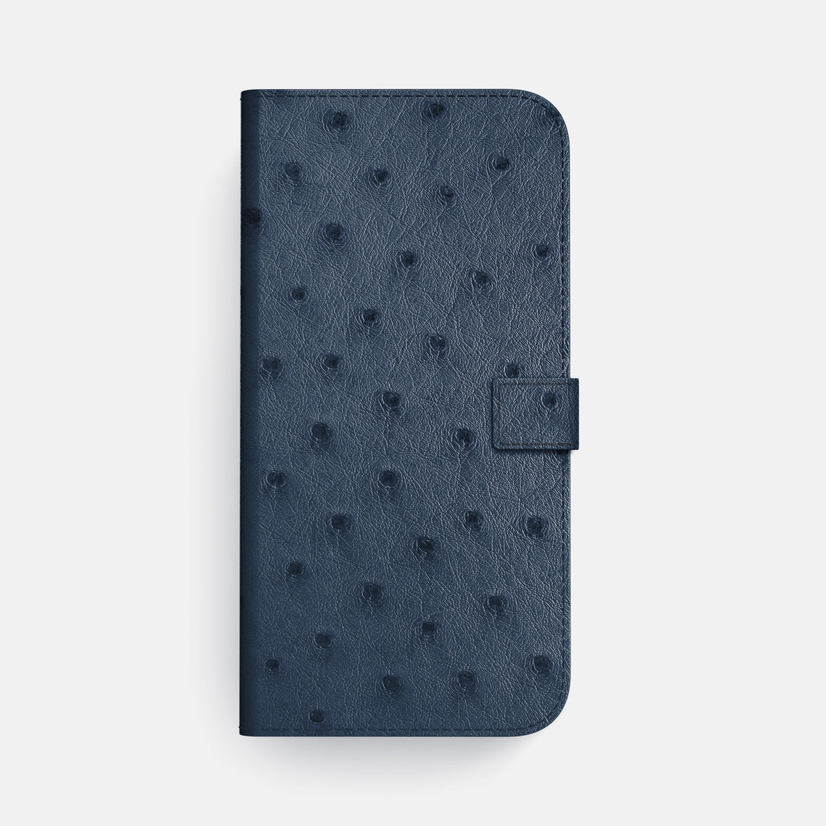 Folio Case with Clasp For iPhone 17 Air In Ostrich -4 | Navy-Blue-Black