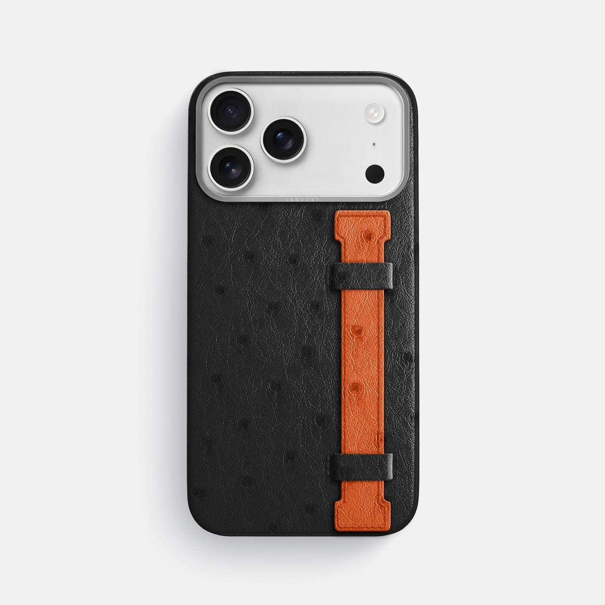 Handle Case Coloré For iPhone 18 Pro Max In Ostrich -1 | Black-Steel