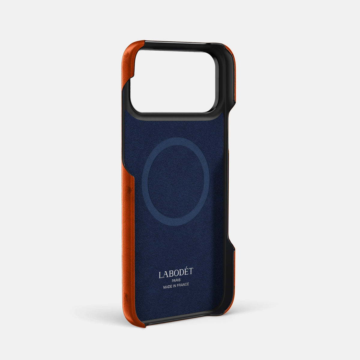 Double Card Case For iPhone 18 Pro Max In Ostrich -4 | Orange-Black