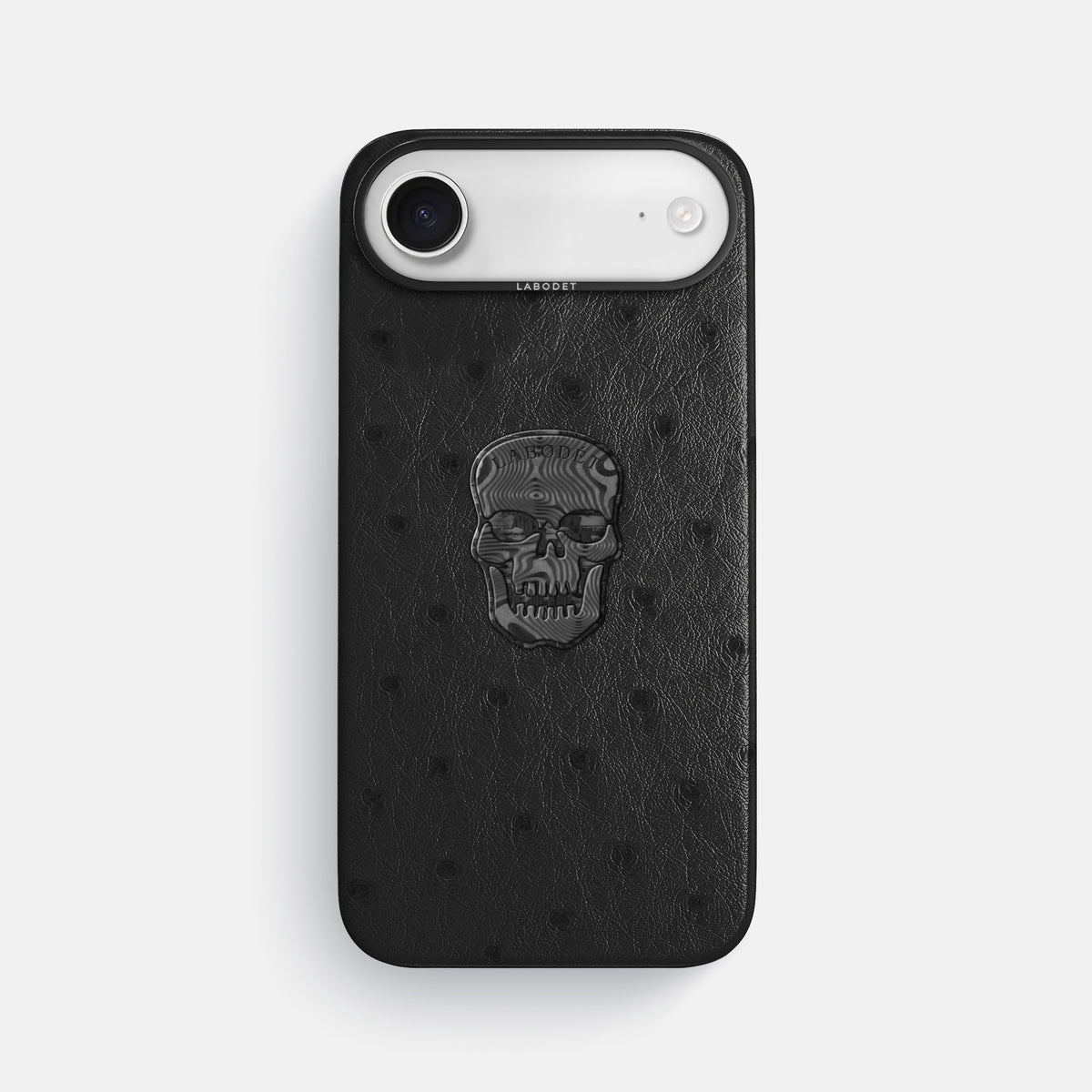 Classic Case With Carbon Skull For iPhone 17 Air In Ostrich -1 | Black-Black