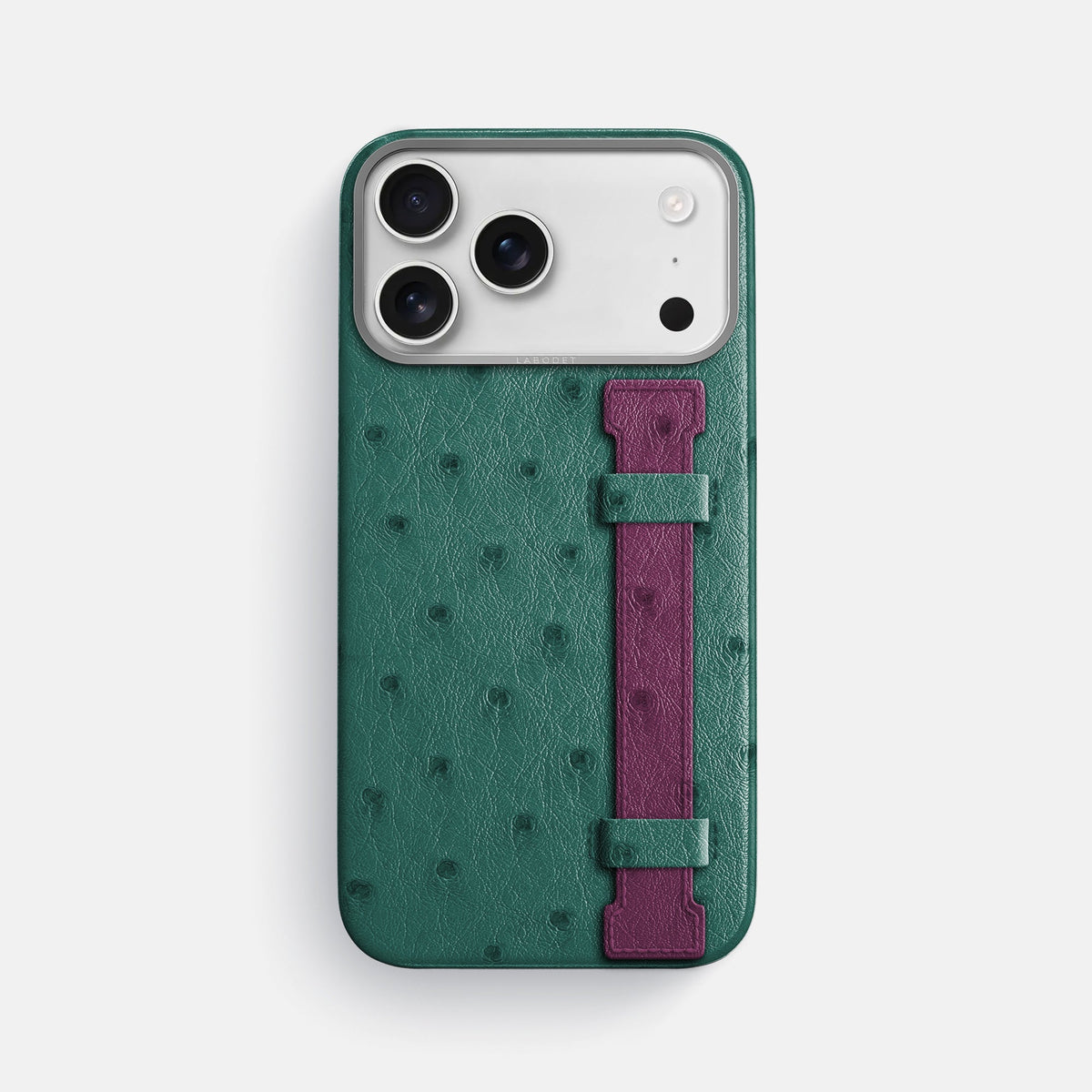 Handle Case Coloré For iPhone 18 Pro Max In Ostrich -1 | Forest-Green-Steel