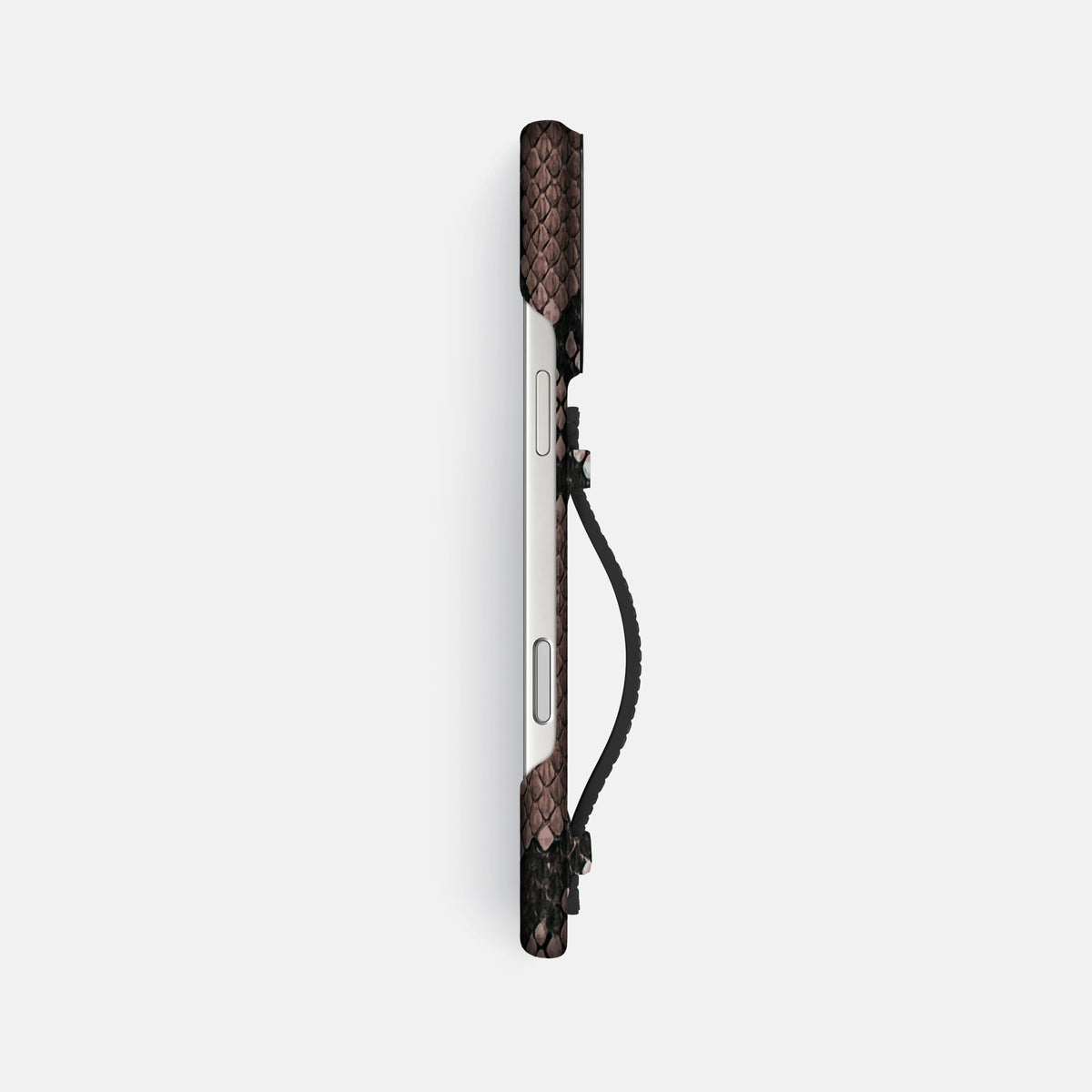 Center Handle For iPhone 17 Pro Max In Deluxe Python -2 | Mahogany-Brown-Black