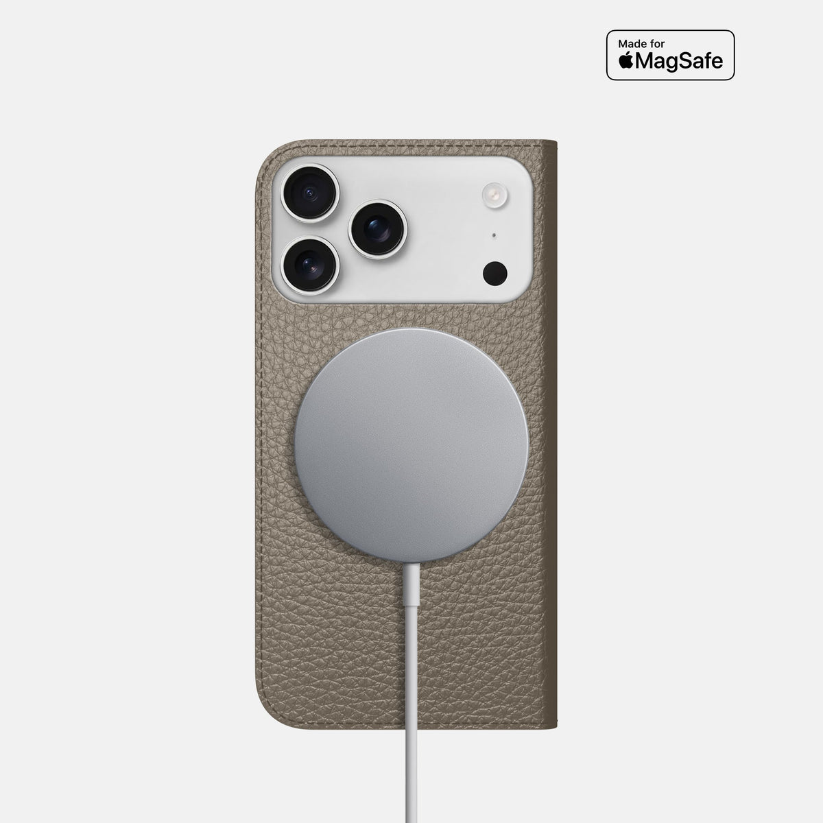 Folio Slim Case For iPhone 18 Pro In Calf -3 | Taupe