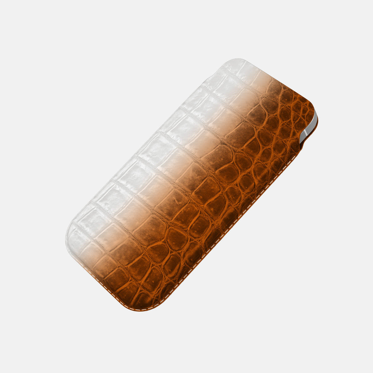 Pouch Case For iPhone 17 Pro Max In Himalayan Crocodile -4 | Orange