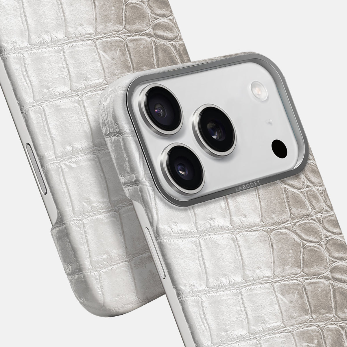 Classic Case For iPhone 18 Pro Max In Himalayan Crocodile -5 | Grey-Steel