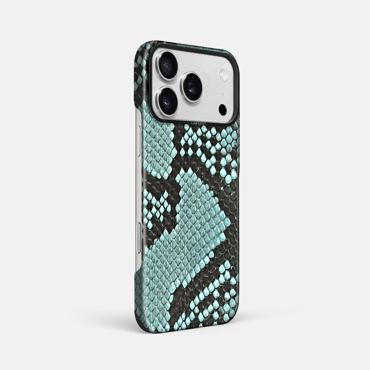 Classic Case For iPhone 17 Pro Max In Deluxe Python -2 | Blue-Lagoon-Black