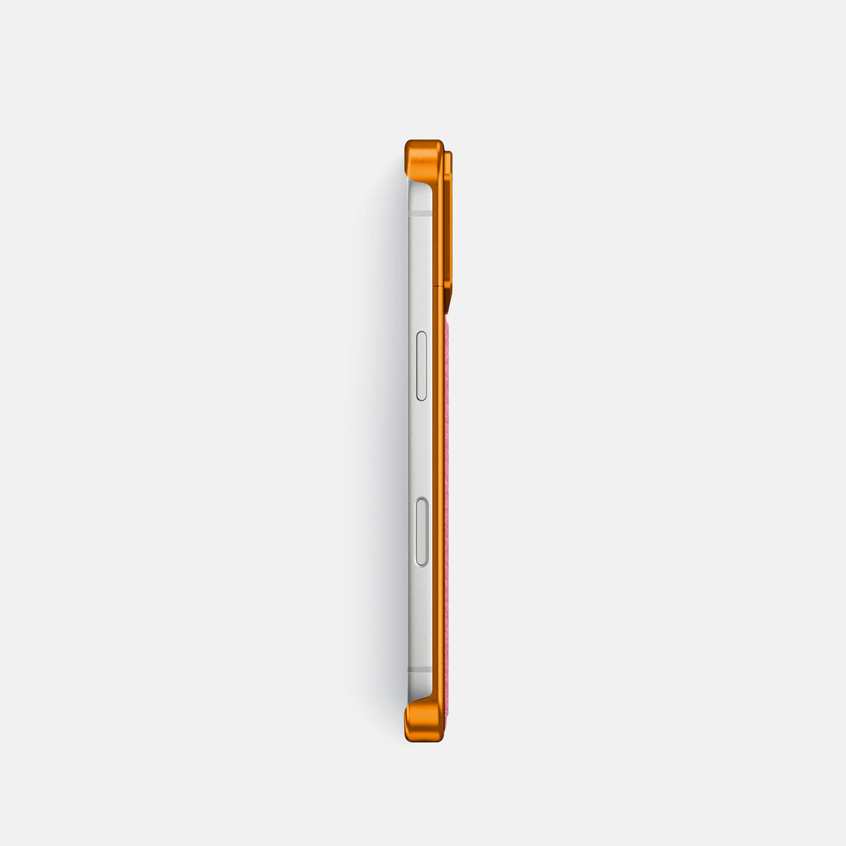 Metal Case For iPhone 17 Pro In Calf -3 | Pink-Orange