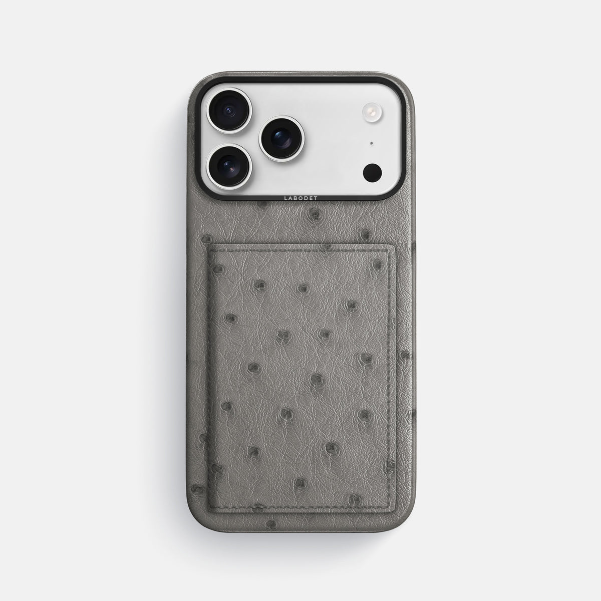 Bi-Fold Case For iPhone 17 Pro Max In Ostrich -1 | Grey-Black