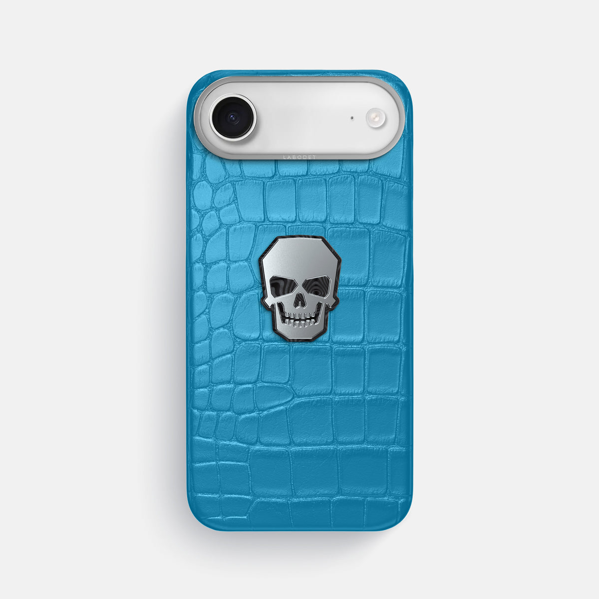 Classic Case With Titanium Skull For iPhone 17 Air In Alligator -1 | Curaçao-Blue-Steel