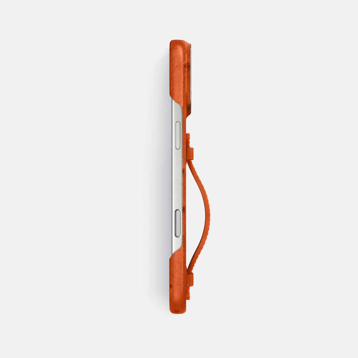 Center Handle For iPhone 18 Pro Max In Ostrich -2 | Orange-Steel