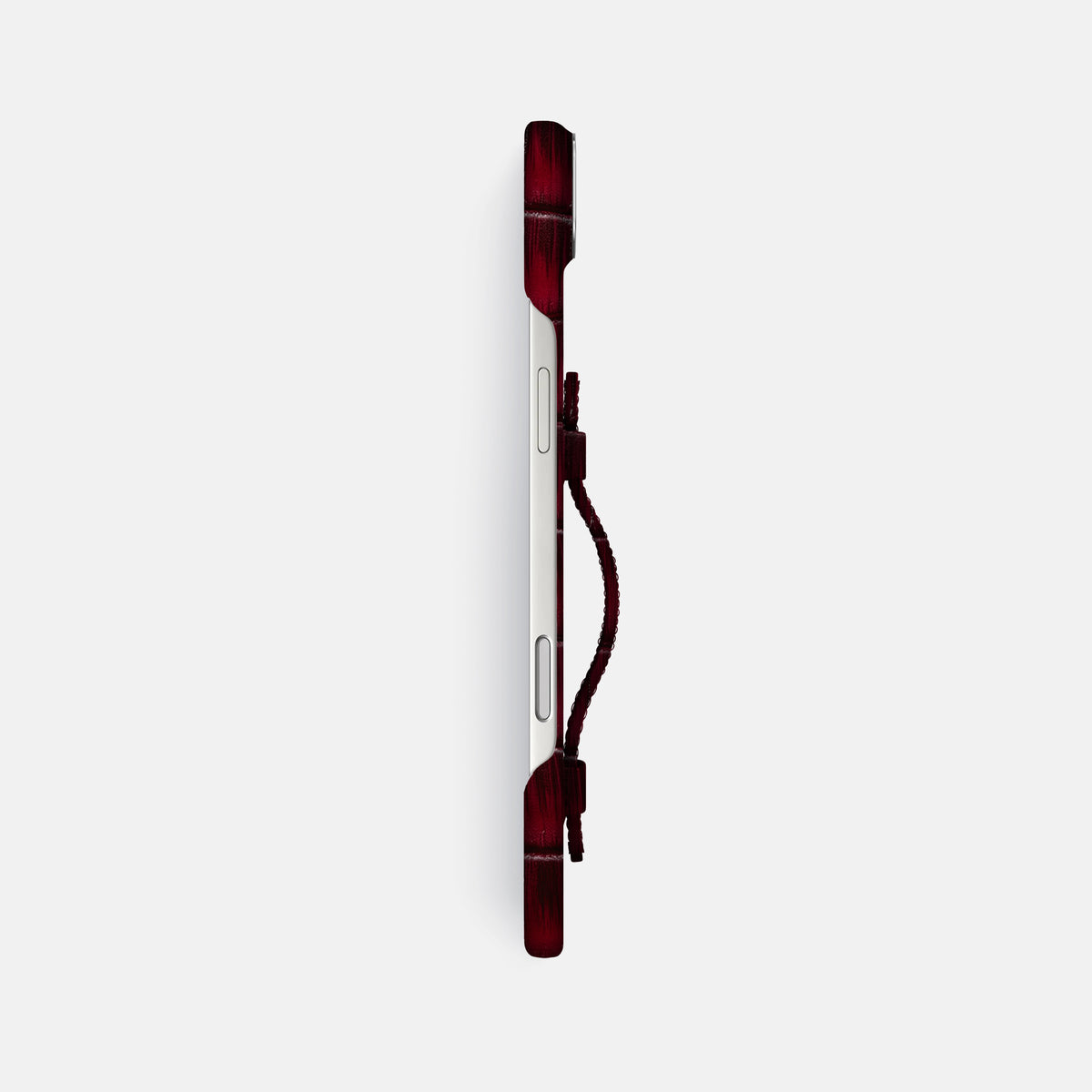Handle Case For iPhone 17 Air In Patina Alligator -3 | Havana-Burgundy-Steel