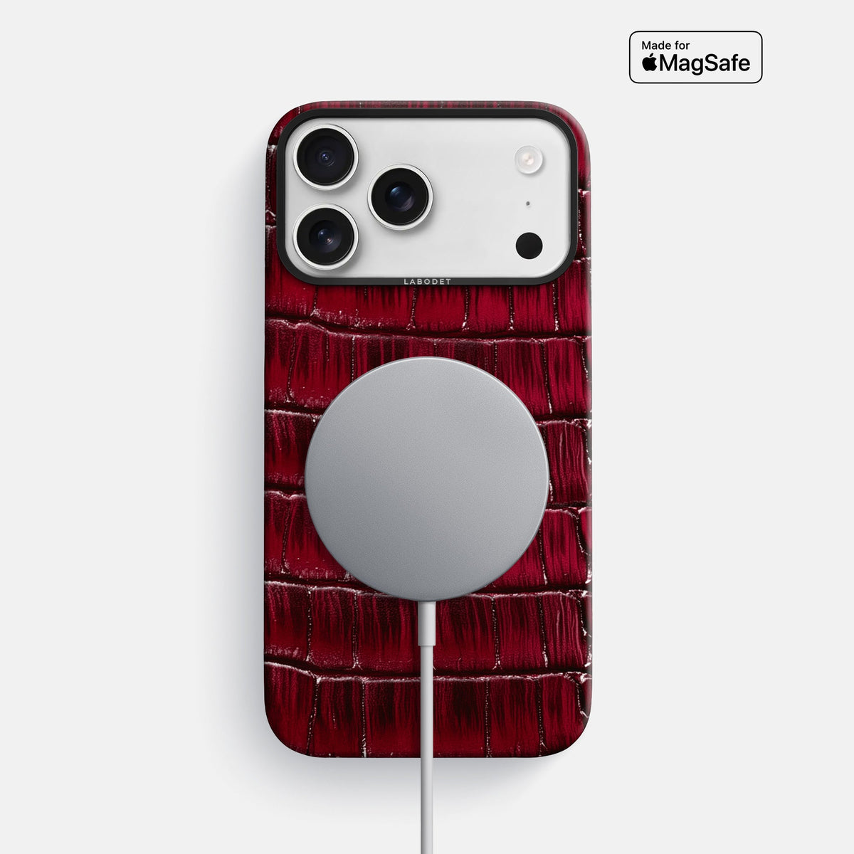 Classic Case For iPhone 18 Pro Max In Patina Alligator -5 | Havana-Burgundy-Black