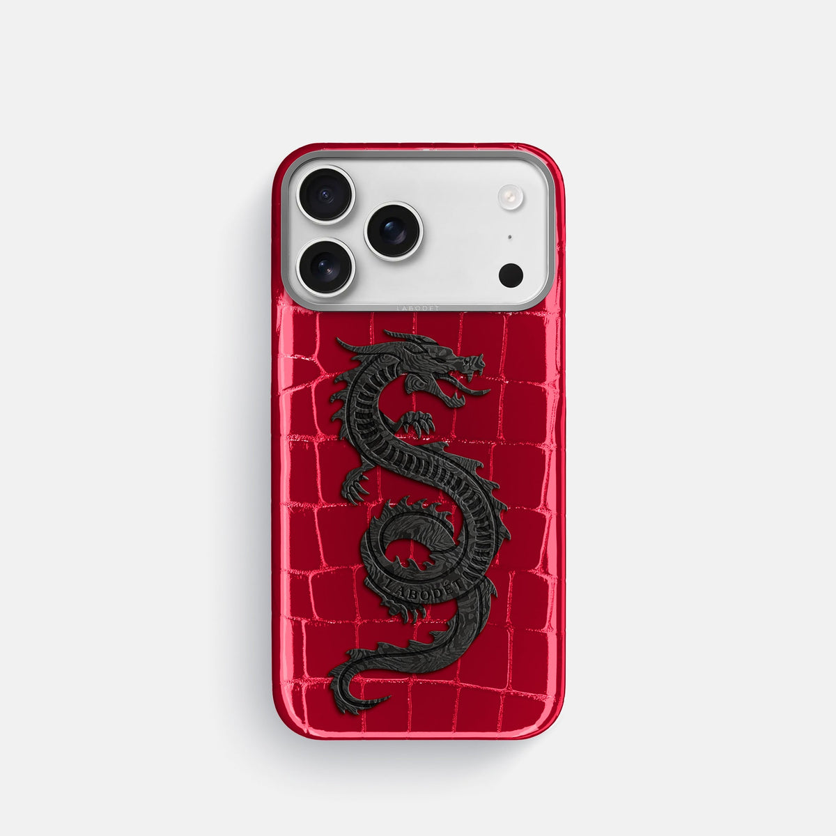 Classic Case With Carbon Dragon For iPhone 18 Pro In Shiny Alligator -1 | Cherry-Steel