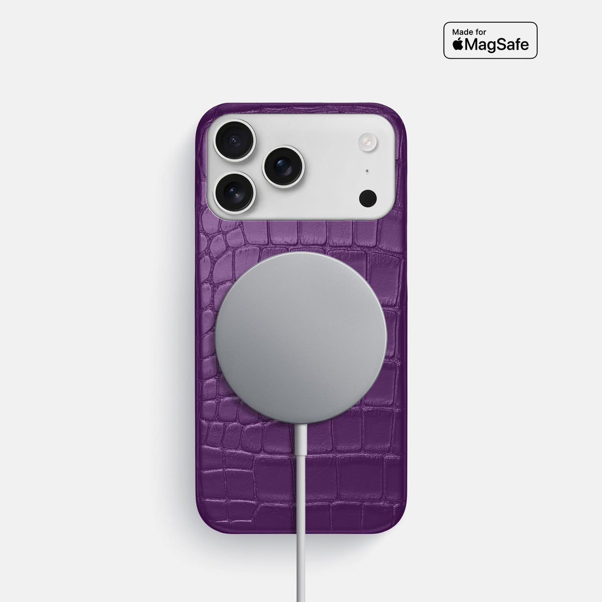 Slim Case For iPhone 18 Pro In Alligator -5 | Purple