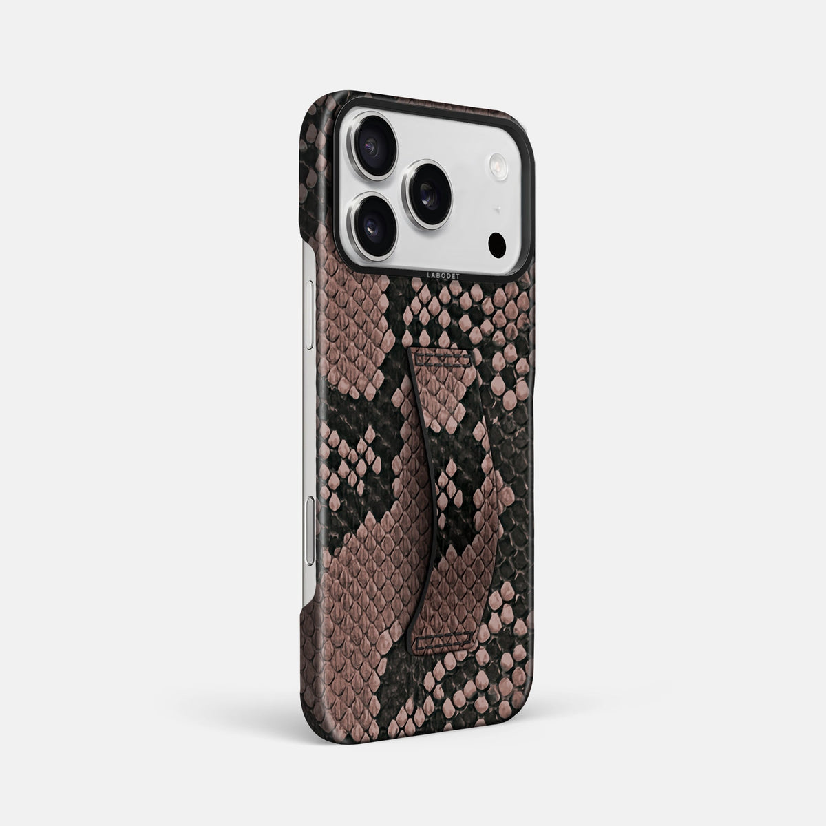 Finger Case For iPhone 18 Pro Max In Deluxe Python -2 | Mahogany-Brown-Black