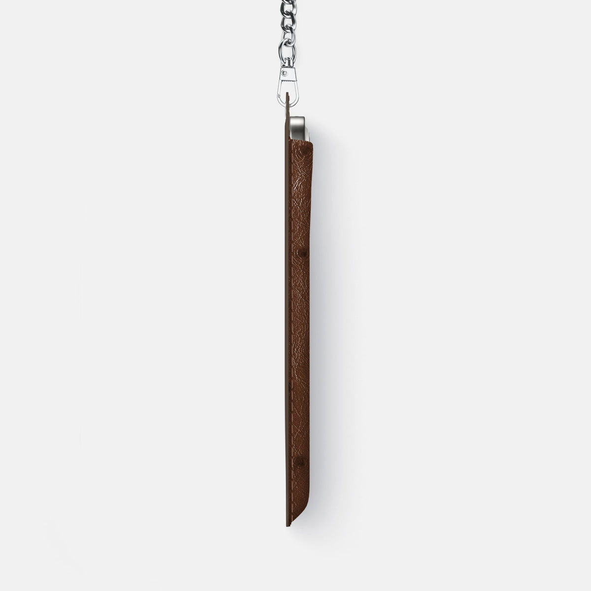 Crossbody Bag For iPhone 18 Pro Max In Ostrich -4 | Chocolate-Steel
