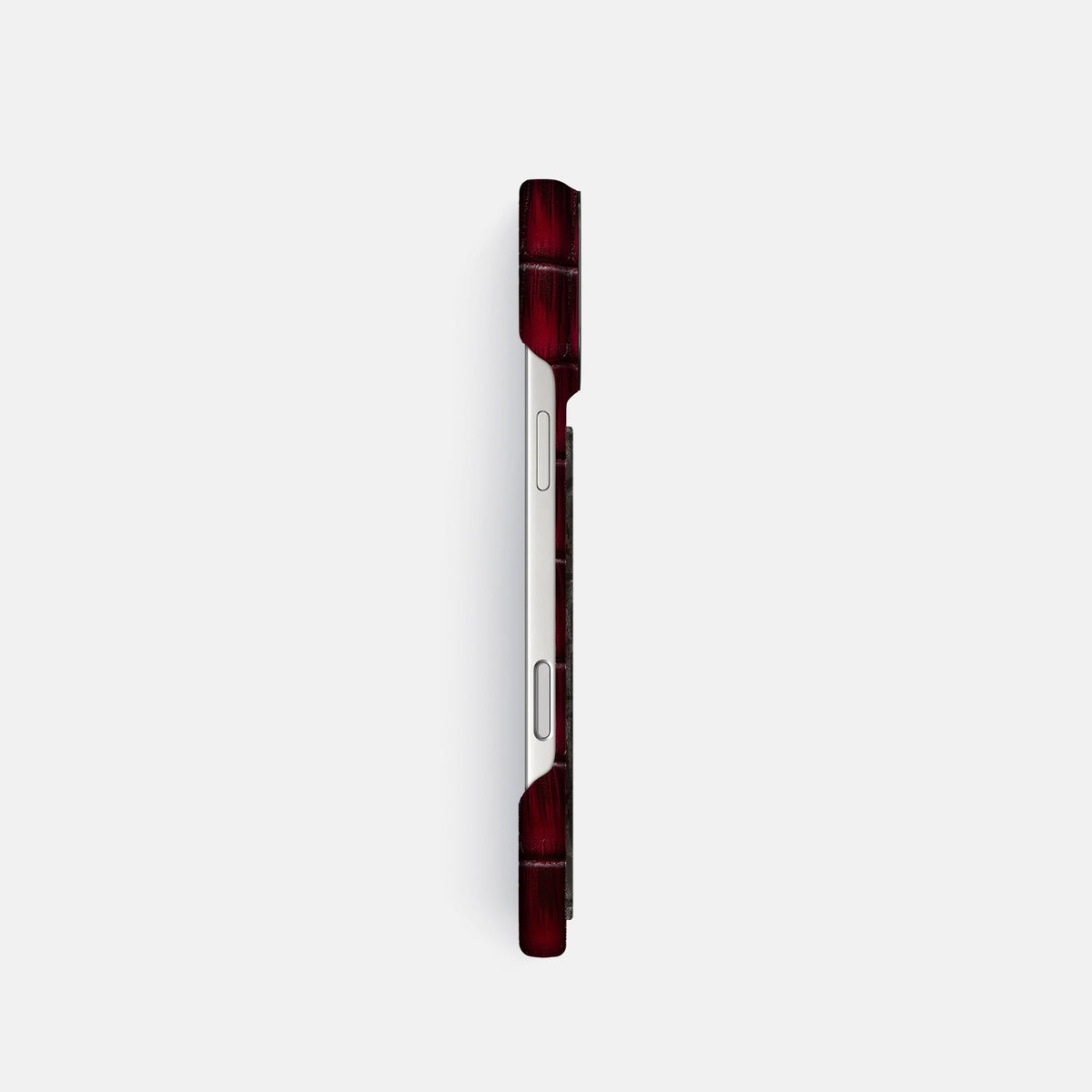 Classic Case With Carbon Dragon For iPhone 18 Pro In Patina Alligator -3 | Havana-Burgundy-Black