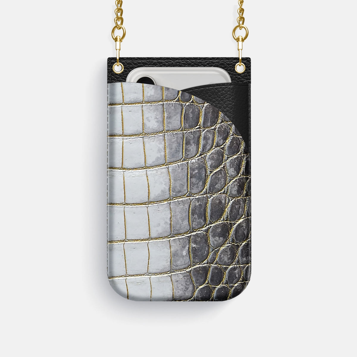 Crossbody Bag For iPhone 17 Pro In Himalayan Crocodile
