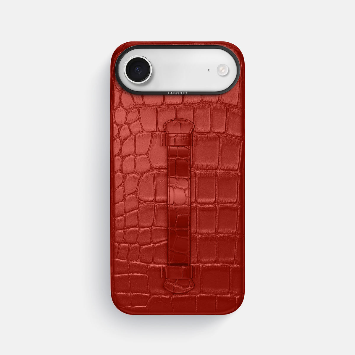 Center Handle For iPhone 17 Air In Alligator -2 | Red-Black