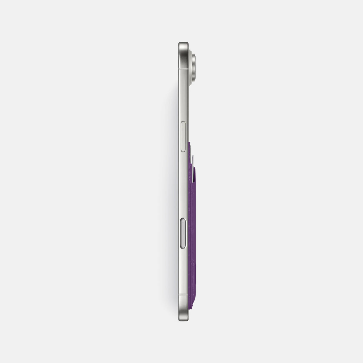 MagSafe Wallet For iPhone 17 Air In Porosus Crocodile -3 | Purple