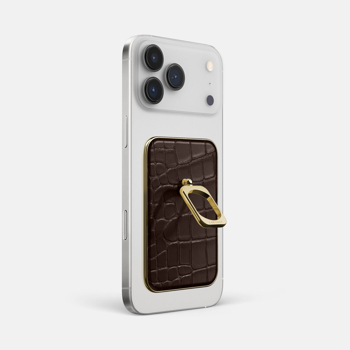 MagSafe Ring For iPhone 18 Pro Max In Alligator -2 | Dark-Brown-Gold