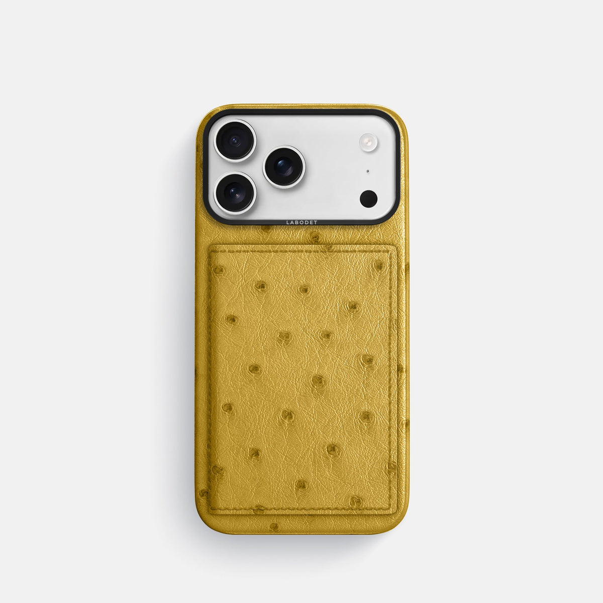 Bi-Fold Case For iPhone 18 Pro In Ostrich -1 | Gold-Black