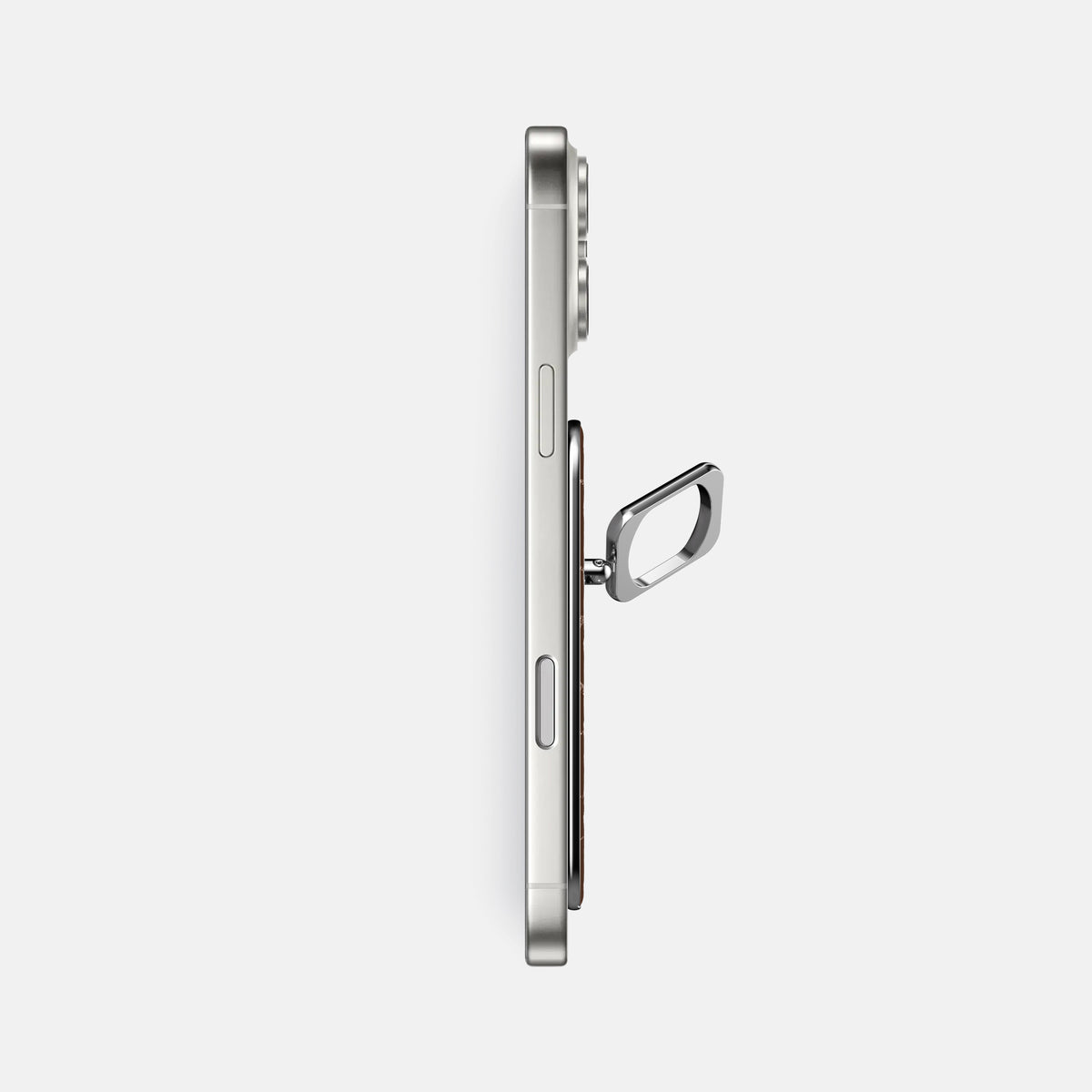 MagSafe Ring For iPhone 17 Pro Max In Shiny Alligator -3 | Brown-Steel