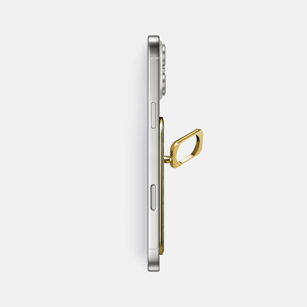 MagSafe Ring For iPhone 17 Pro Max In Porosus Crocodile -3 | Blue-Lagoon-Gold
