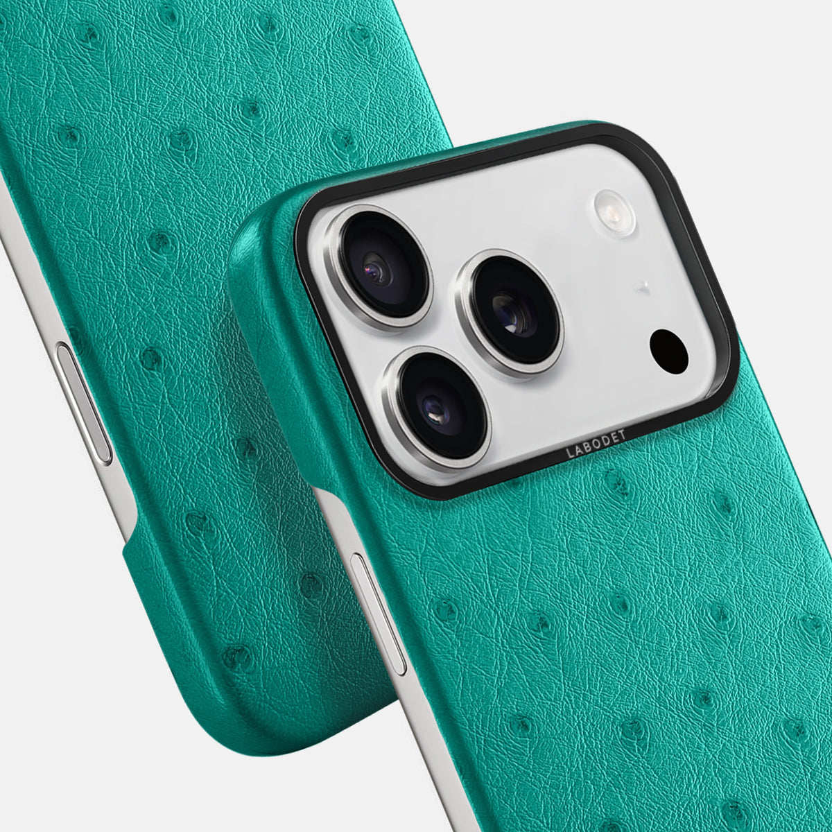 Classic Case For iPhone 17 Pro Max In Ostrich -6 | Turquoise-Black