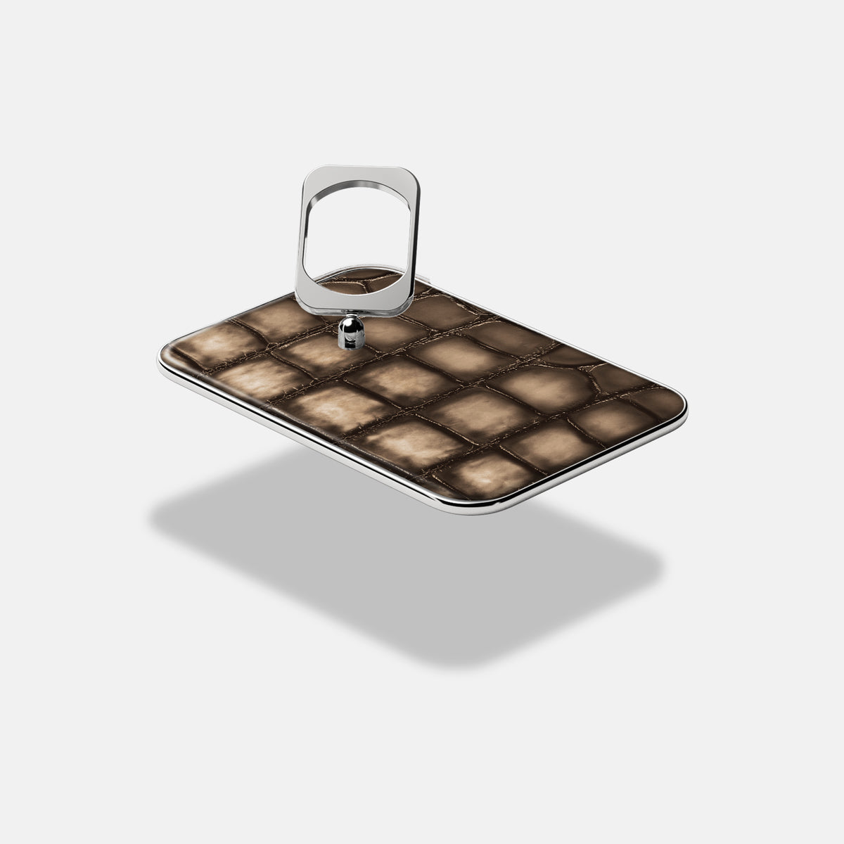 MagSafe Ring For iPhone 17 Air In Patina Alligator -4 | Etoupe-Steel