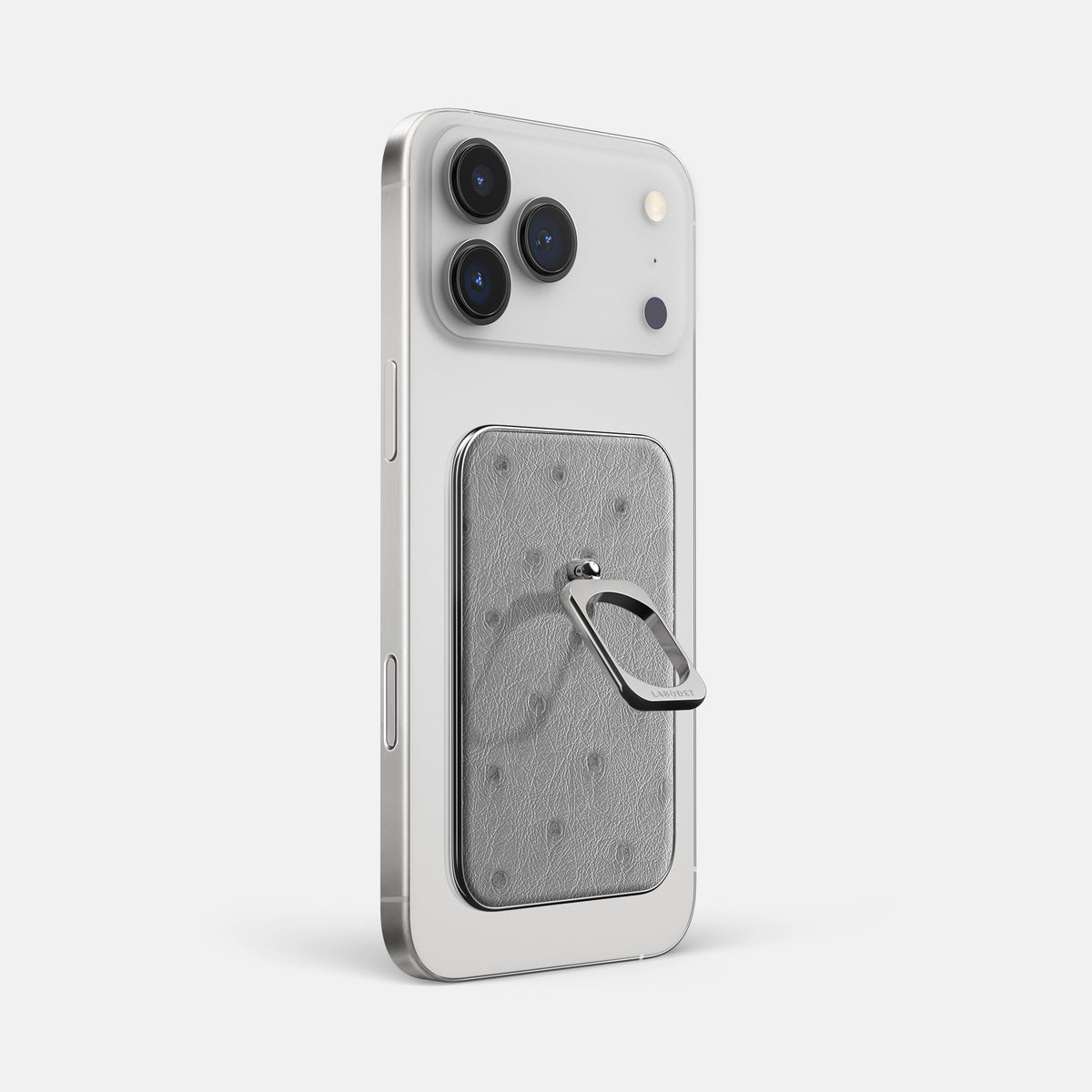 MagSafe Ring For iPhone 17 Pro Max In Ostrich -1 | Silver-Steel