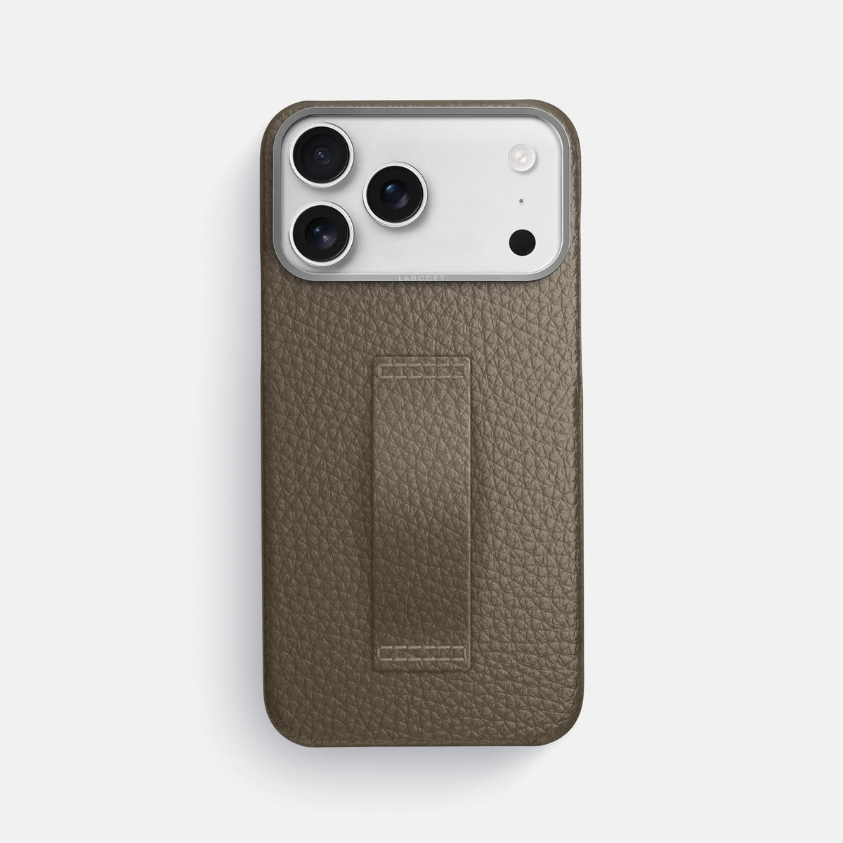 Finger Case For iPhone 17 Pro Max In Calf -1 | Taupe-Steel