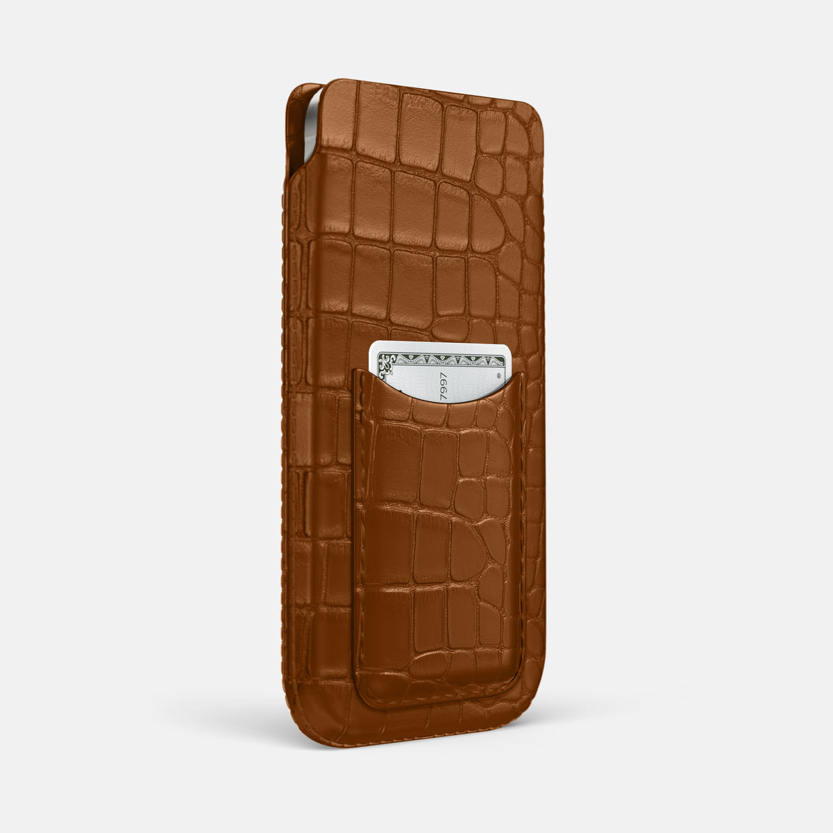Pouch Card Case For iPhone 17 Pro Max In Alligator -2 | Honey
