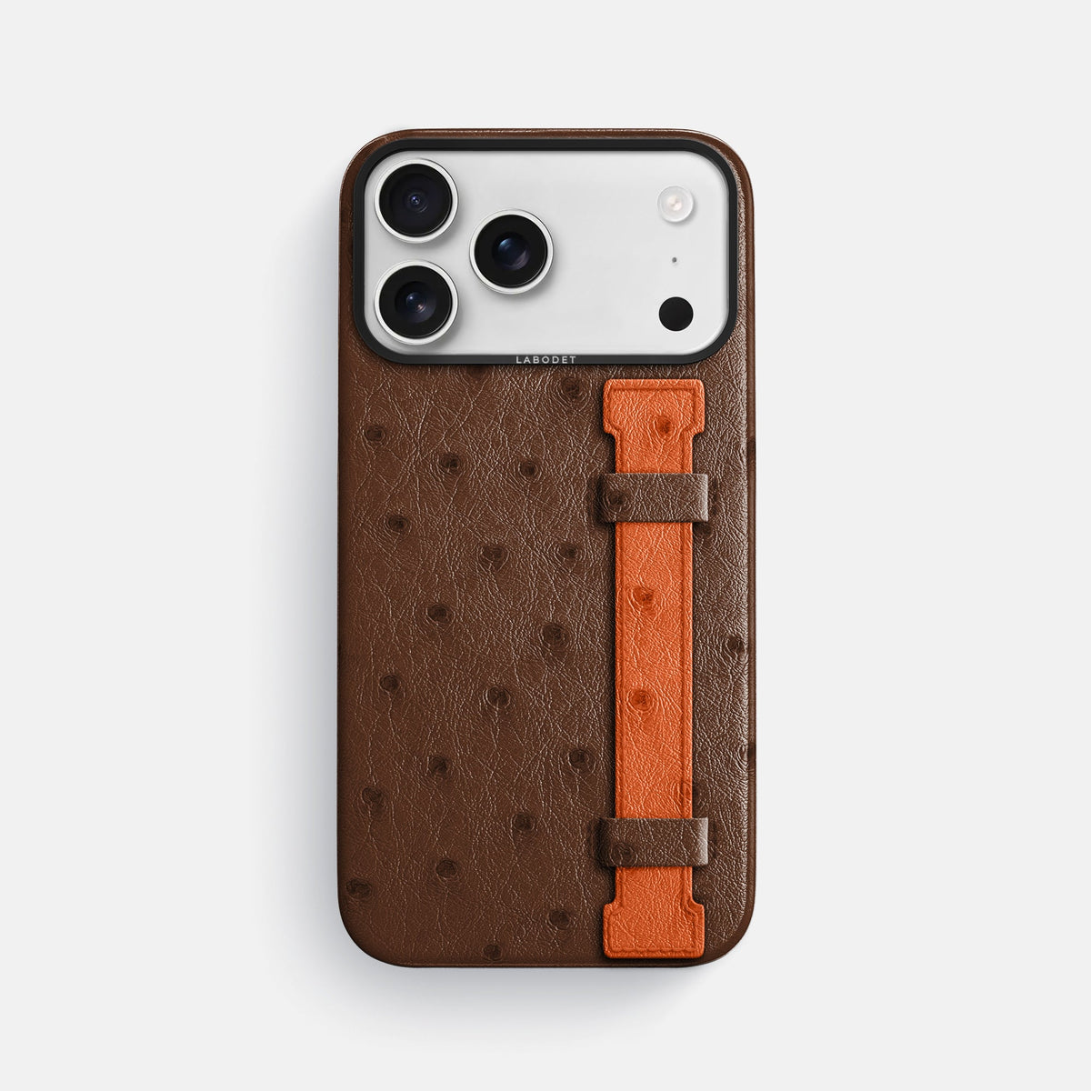 Handle Case Coloré For iPhone 18 Pro Max In Ostrich -1 | Chocolate-Black