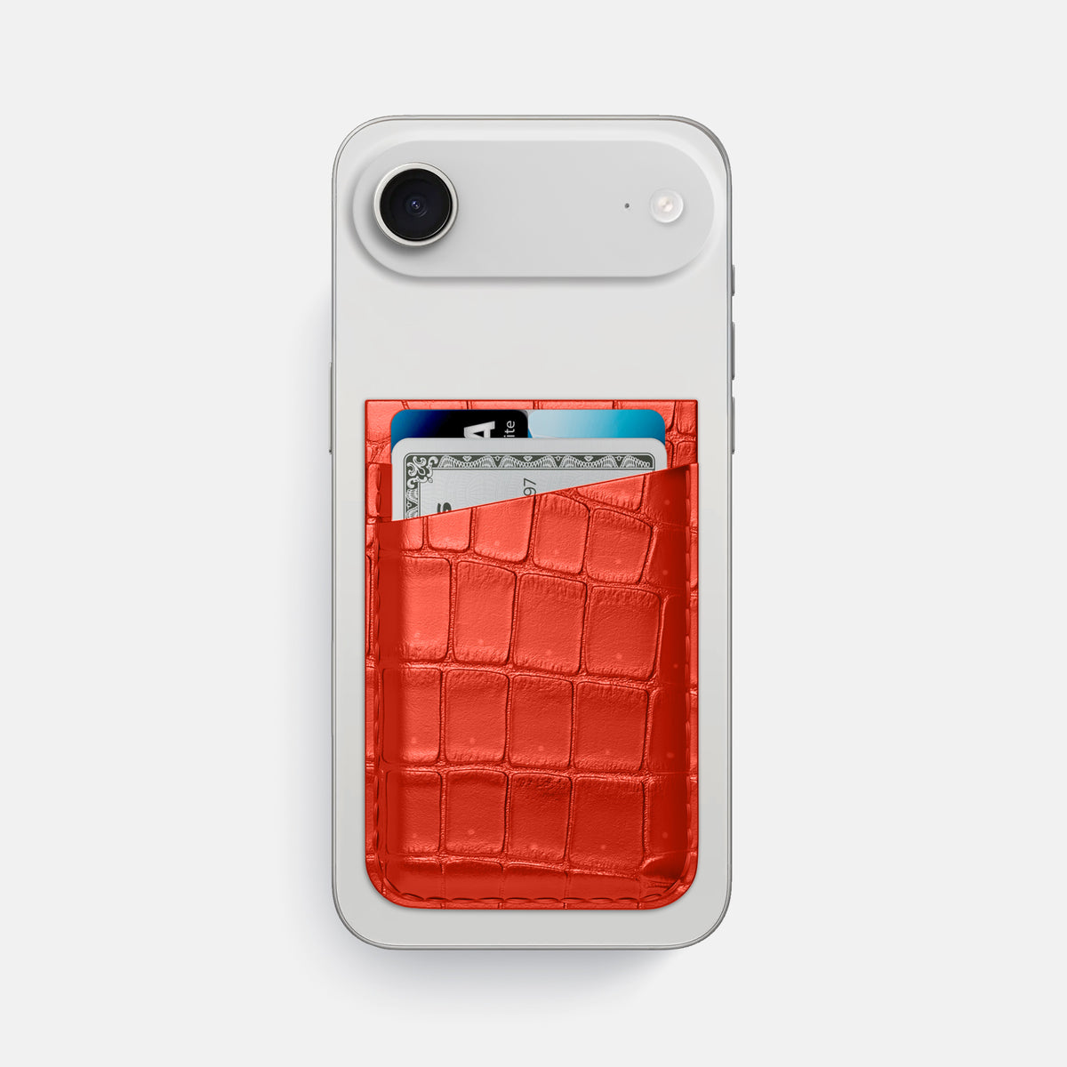 MagSafe Wallet For iPhone 17 Air In Porosus Crocodile -1 | Rust