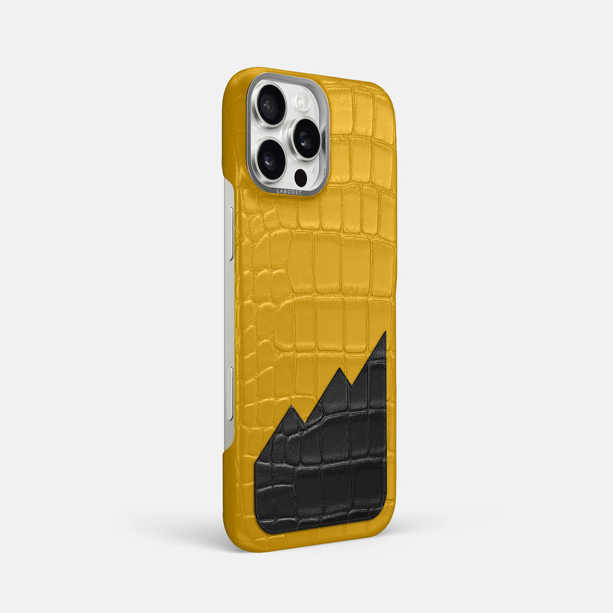 Classic Case With UpOnly For iPhone 16 Pro Max In Alligator -2 | Yellow-Steel