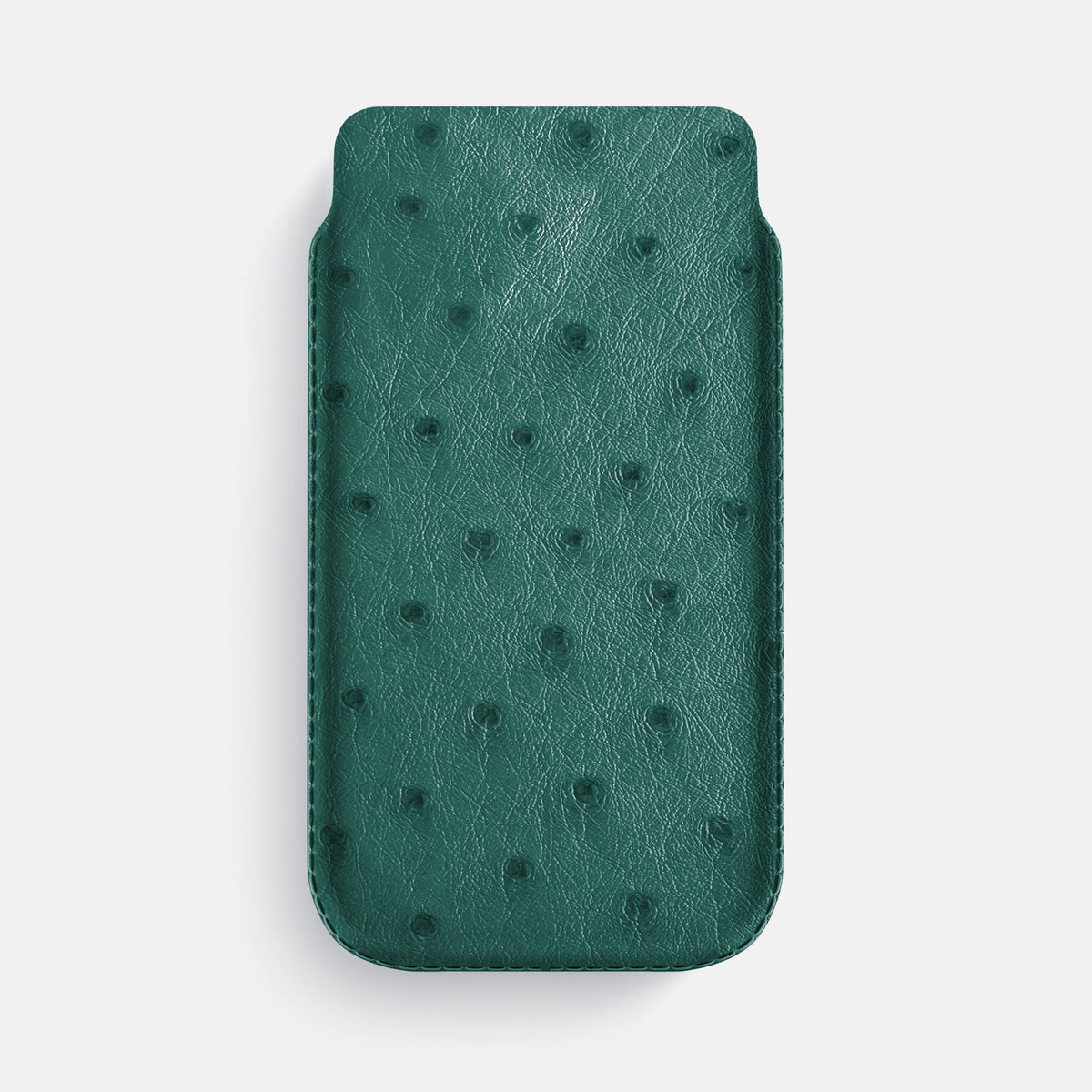 Pouch Case For iPhone 18 Pro Max In Ostrich -1 | Forest-Green