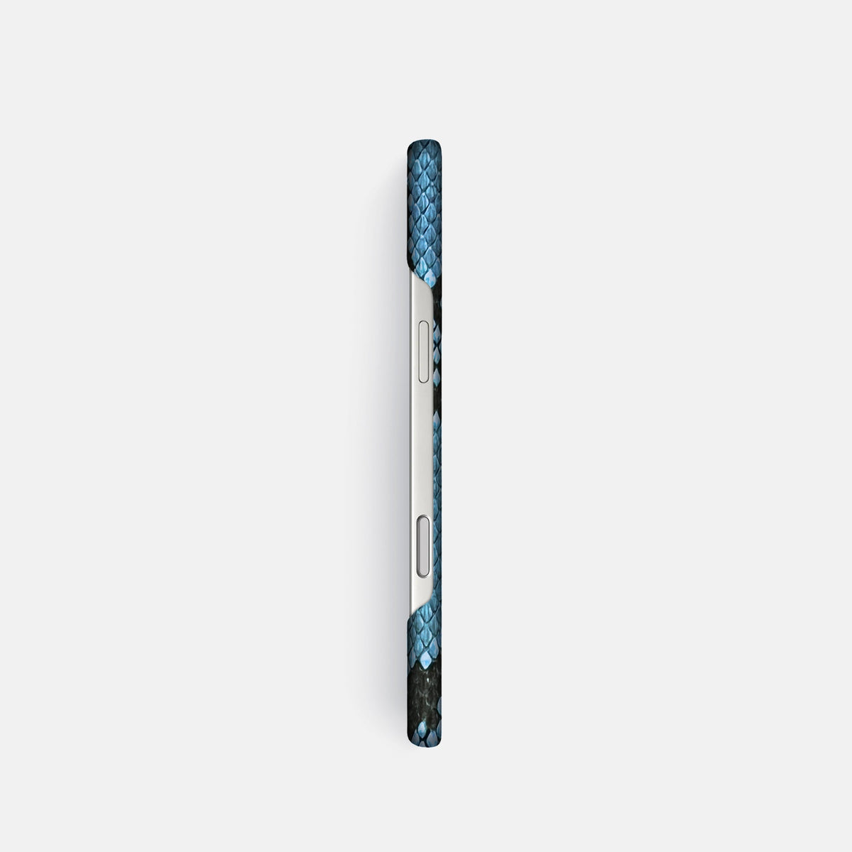 Slim Case For iPhone 18 Pro In Deluxe Python -3 | Pacific-Blue