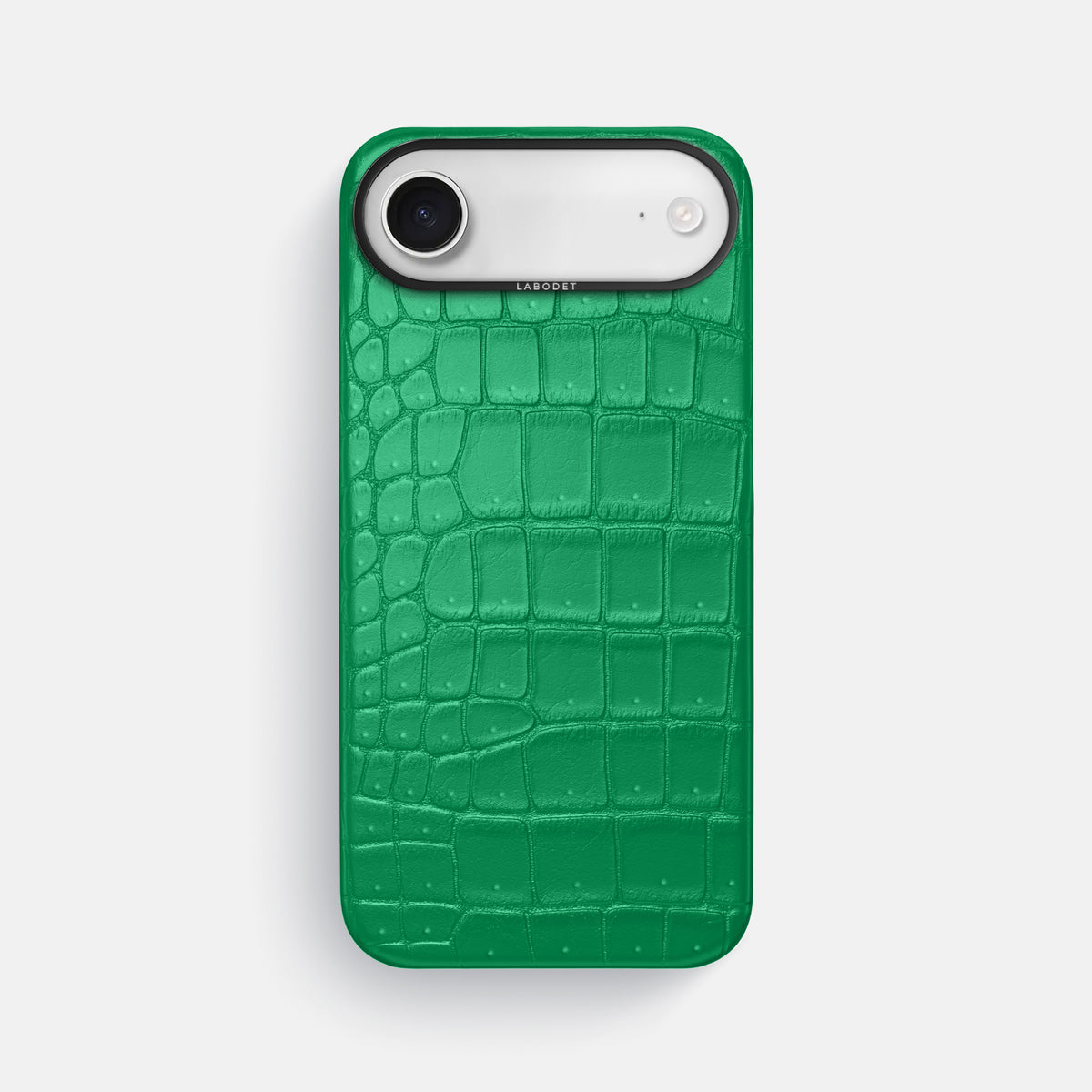 Classic Case For iPhone 17 Air In Porosus Crocodile -1 | Cactus-Green-Black