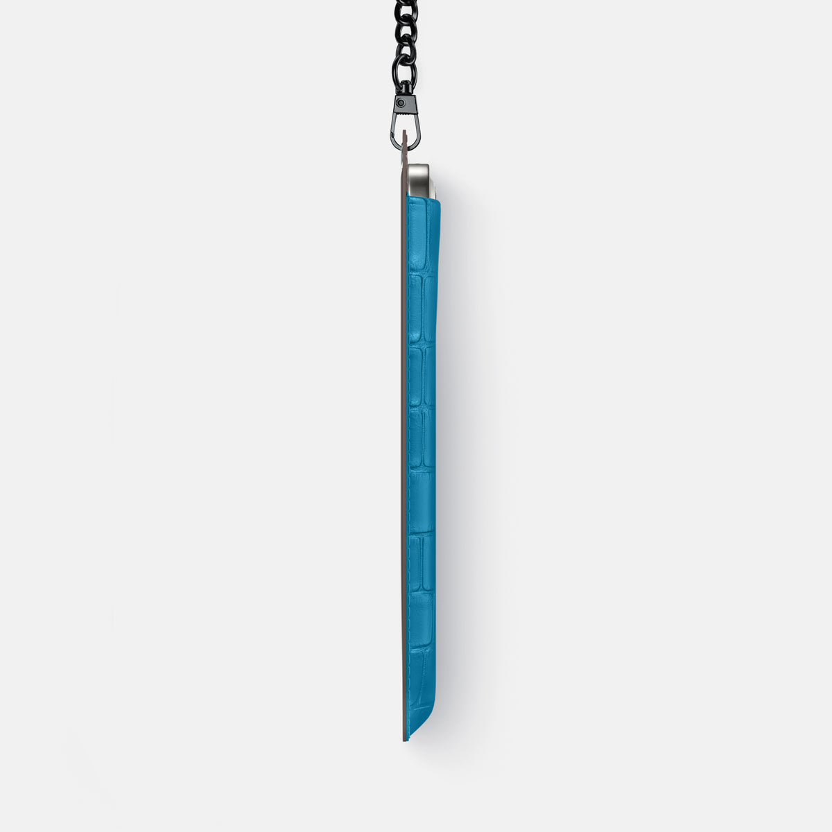 Crossbody Bag For iPhone 17 Pro In Alligator -4 | Curaçao-Blue-Black