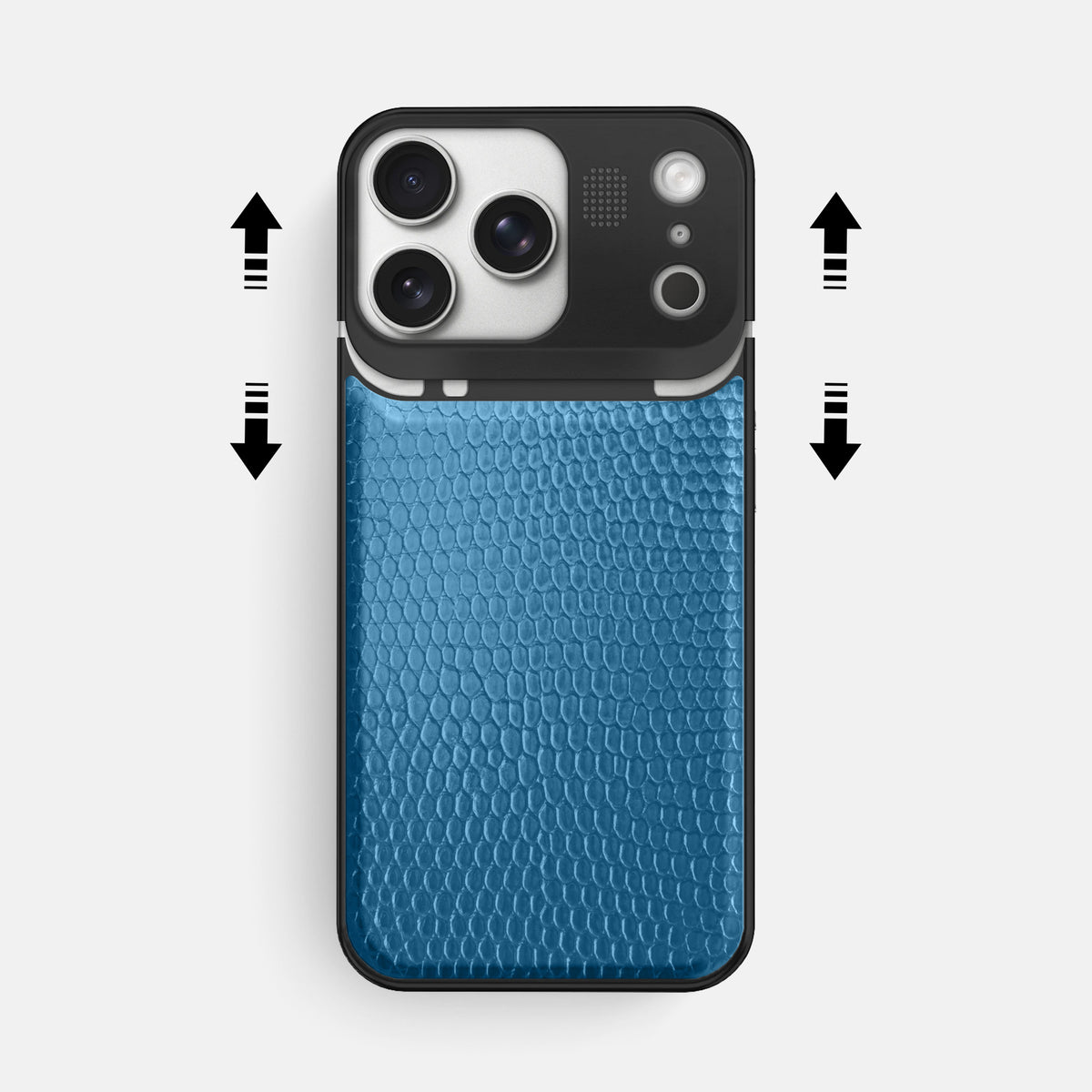 Metal Case For iPhone 17 Pro Max In Lizard -2 | Blue-Black