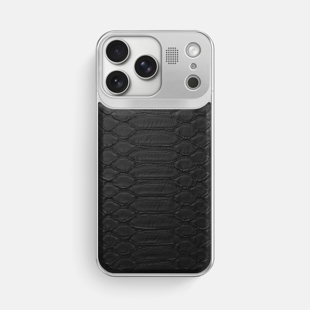 Metal Case For iPhone 17 Pro Max In Python -1 | Black-Steel