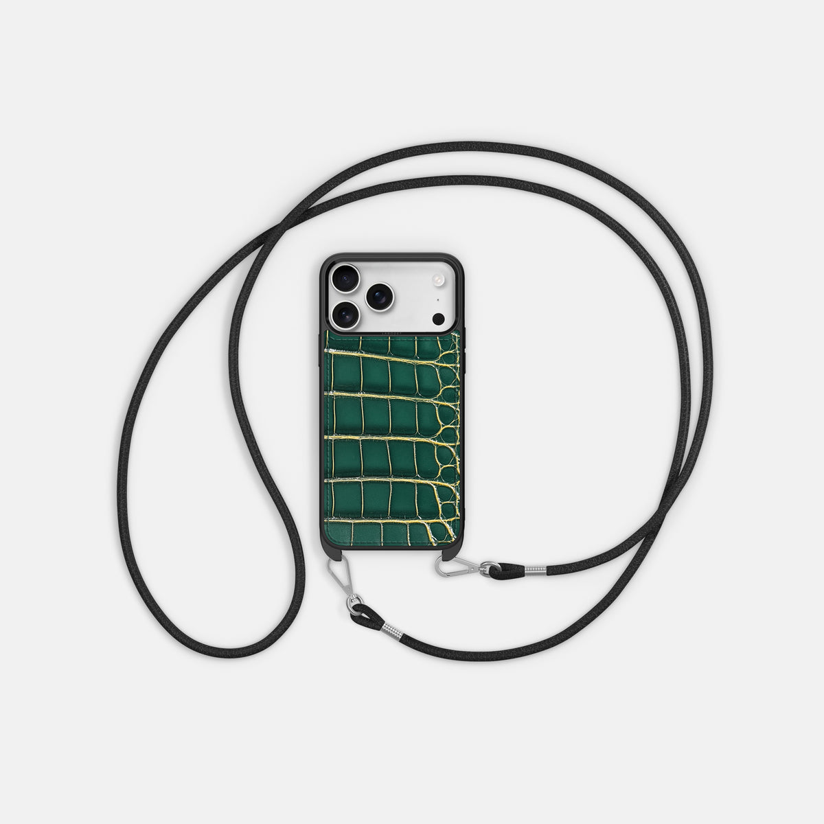Crossbody Sport Case For iPhone 17 Pro In Patina Alligator -5 | Cambridge